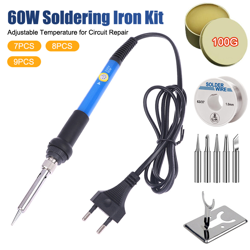 Soldering Iron Kit - Einstellbare Temperatur 220V 60W Lötkolben-Set DIY