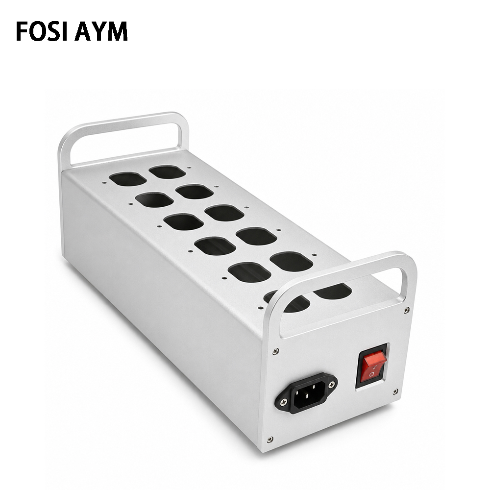 Diy Analog Electronics - 130x90x340mm FOSI AYM Aluminium 12-Steckdosen US-Stromverteilergehäuse