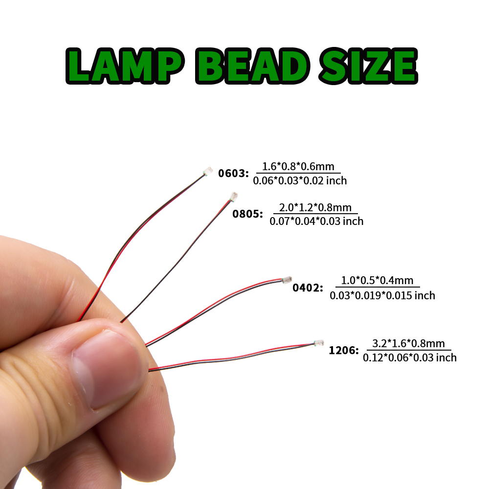 Diy Electronics For Kids - 10 Stück/Set Micro-LED-Lampenchips 3V Vorgelötet 0402