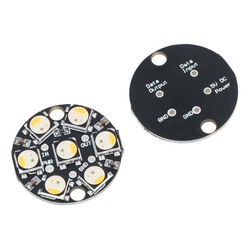 Useful Diy Electronics Projects - WS2812 7-Bit Kreisförmige LED-Leiterplatte Programmierbares DIY-Elektronikmodul