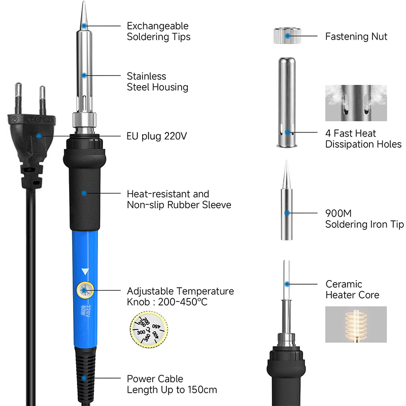 Einstellbare Temperatur 220V 6 – Soldering Iron Kit Bewertung und Preis