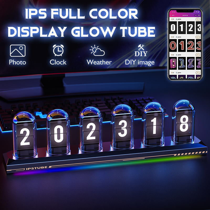 RGB Glow Tube Uhr DIY IP Farbb – Diy Analog Electronics Bewertung und Preis